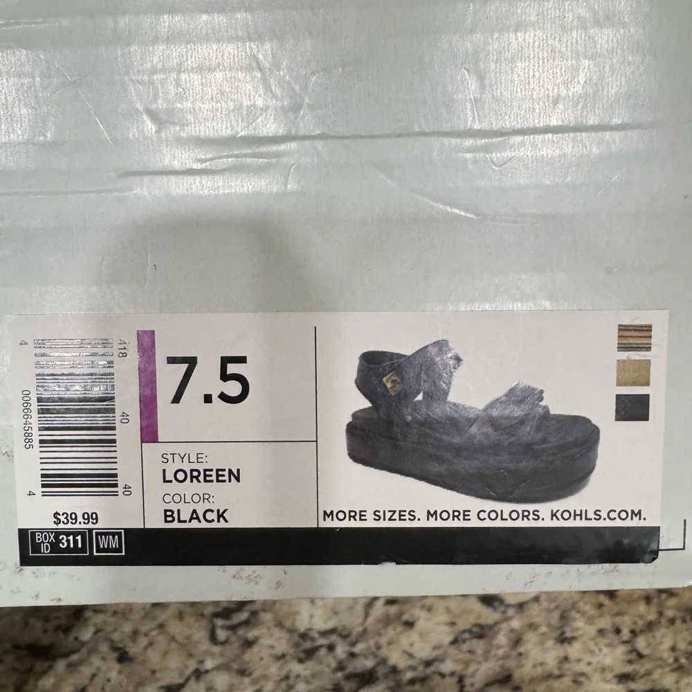 SO Black Y2K Platform Sandals with Gold Buckle - Picture 5 of 5